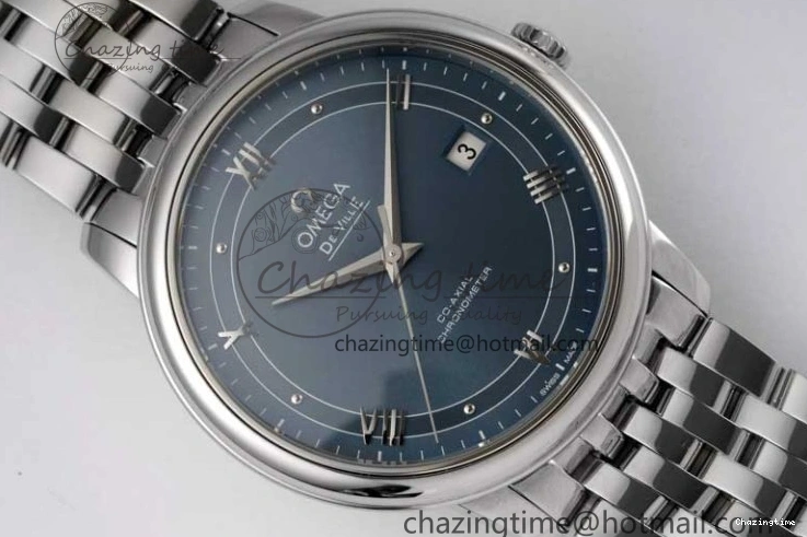 0301 De Ville SS DIWF 1:1 Best Edition Light Blue Dial SS Markers on SS Bracelet MIYOTA TopPick 7850